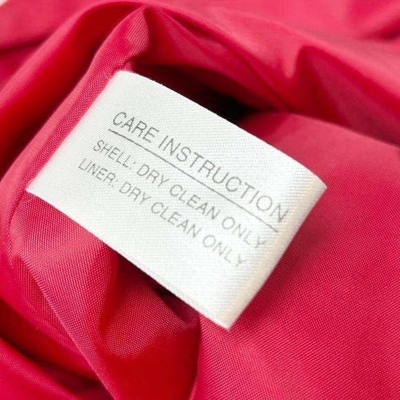 Vintage GALLERY Women’s Red Overcoat Zip Out Lining Lace Up Detail On Back Sz L - Picture 10 of 10